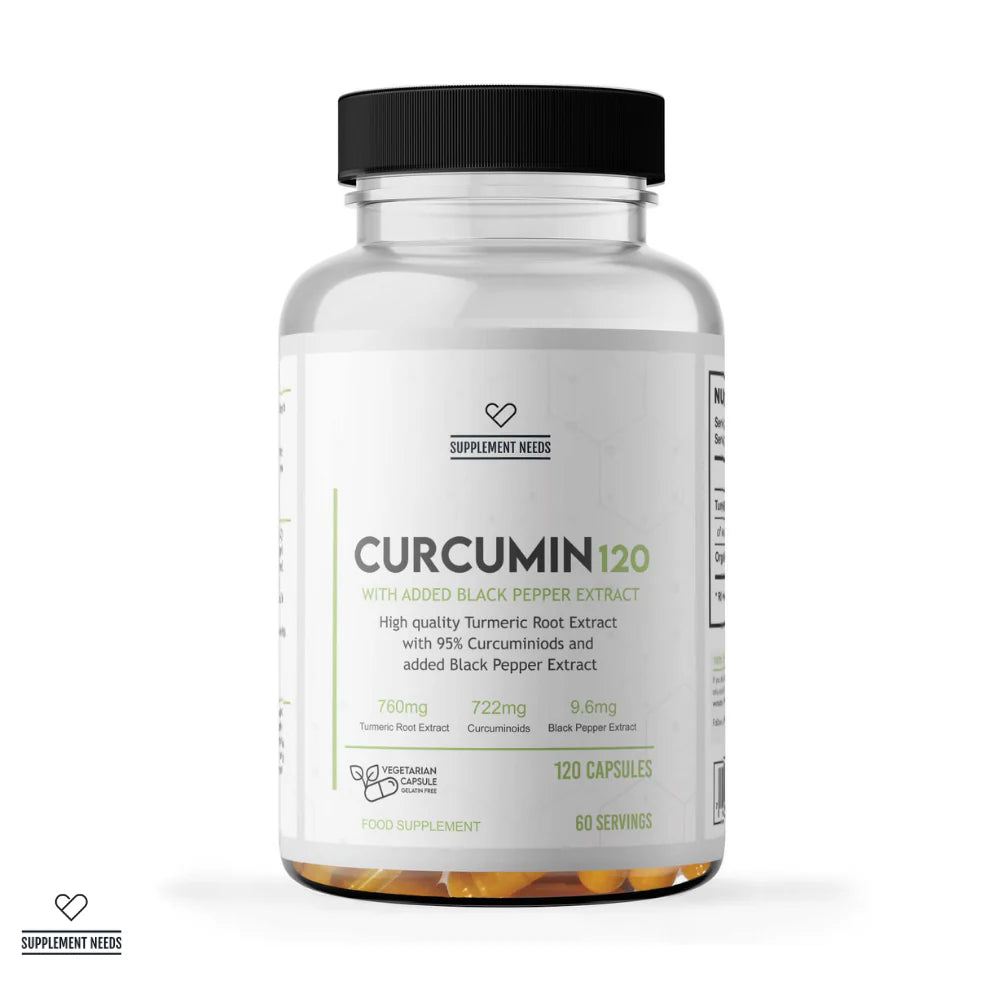 Supplement Needs - Curcumin & Black Pepper Extract - 120 Caps