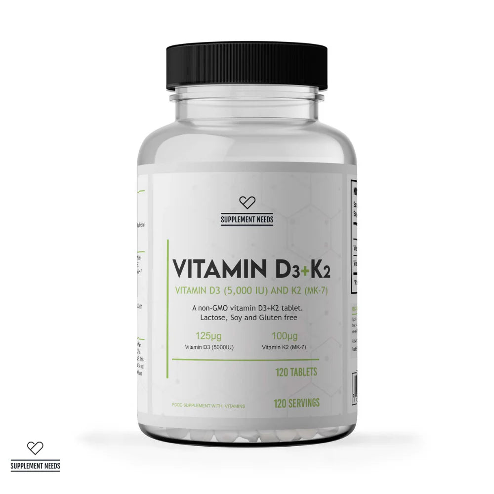 Supplement Needs - Vitamin D3 & K2 - 120 Caps