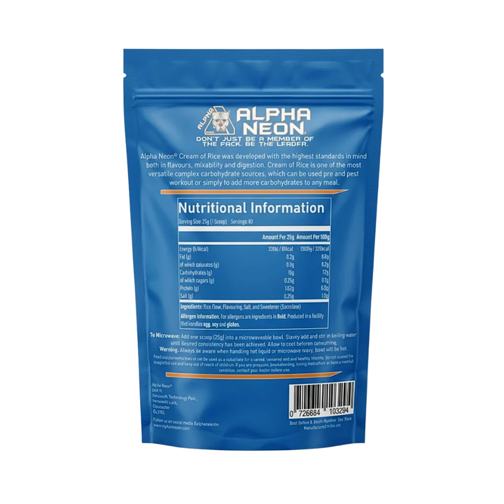 Alpha Neon - Cream of Rice - 2kg