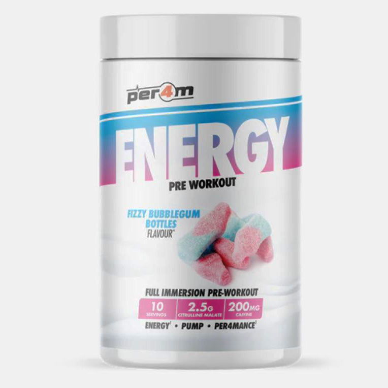 Per4m energy pre workout fizzy bubblegum flavour
