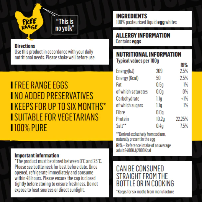 Uncle Jack's - Liquid Egg whites - 500ml