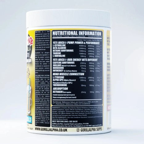 Gorilla Alpha - Yeti Juice - Pre-Workout