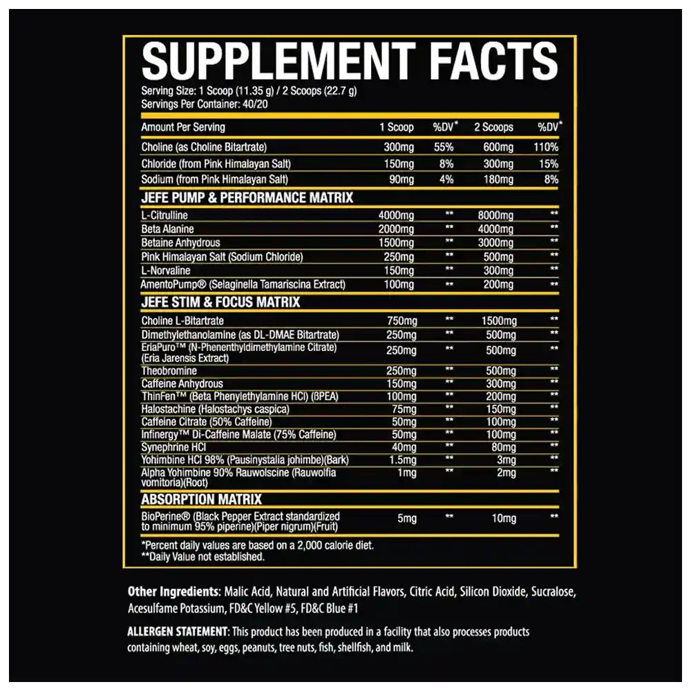 Xtremis Cartel El Jefe Stim Pre-Workout 454g