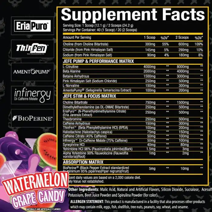 Xtremis Cartel El Jefe Stim Pre-Workout 454g
