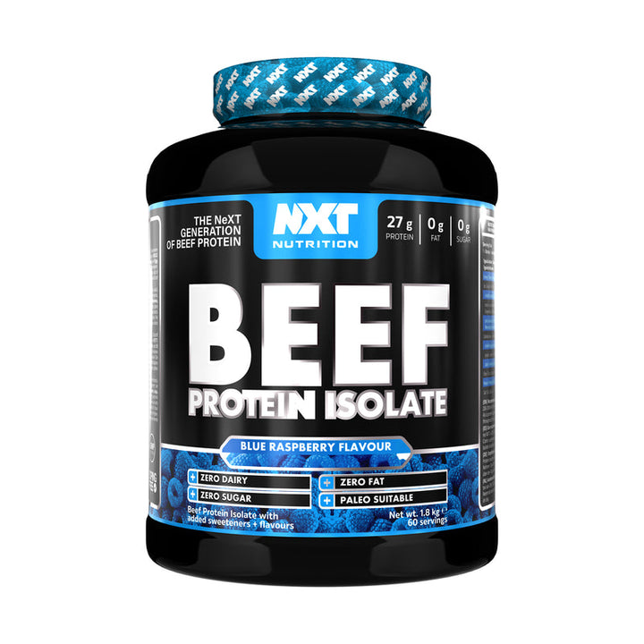 blue raspberry NXT Beef Isolate Protein Powder