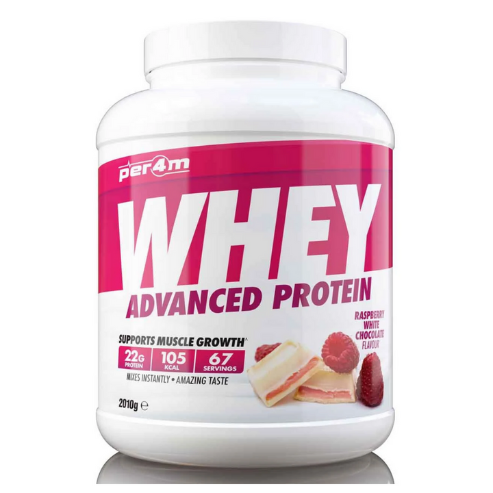 raspberry white chocolate per4m whey protein