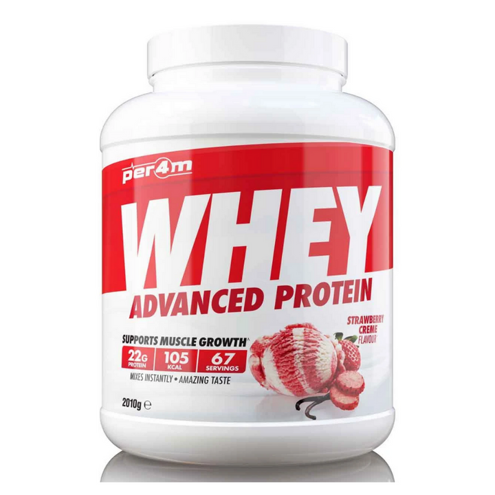 strawbeerry cream per4m whey protein