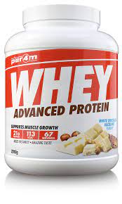 PER4M whey 2kg protein powder scoop and shake