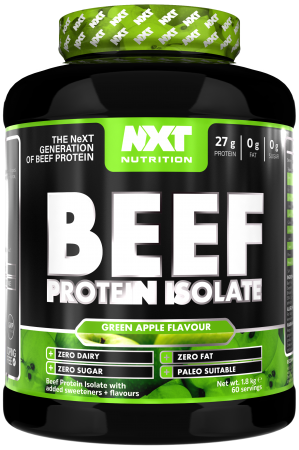 NXT Beef Protein Isolate tub – green apple flavour